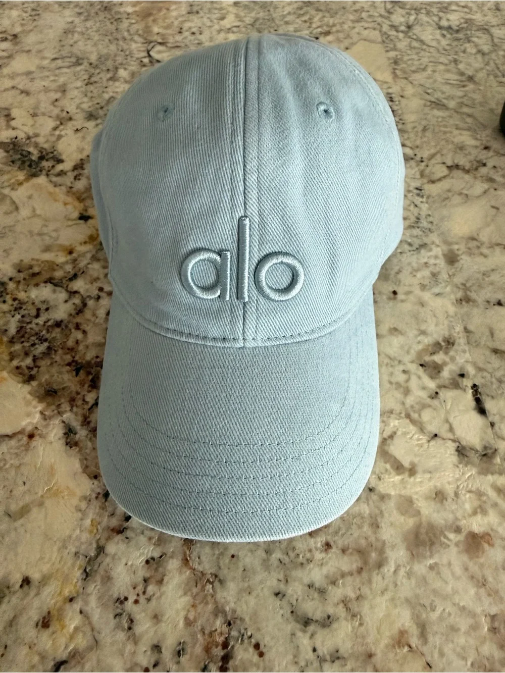 ALO Washed Off-Duty Baseball Cap, Light Denim